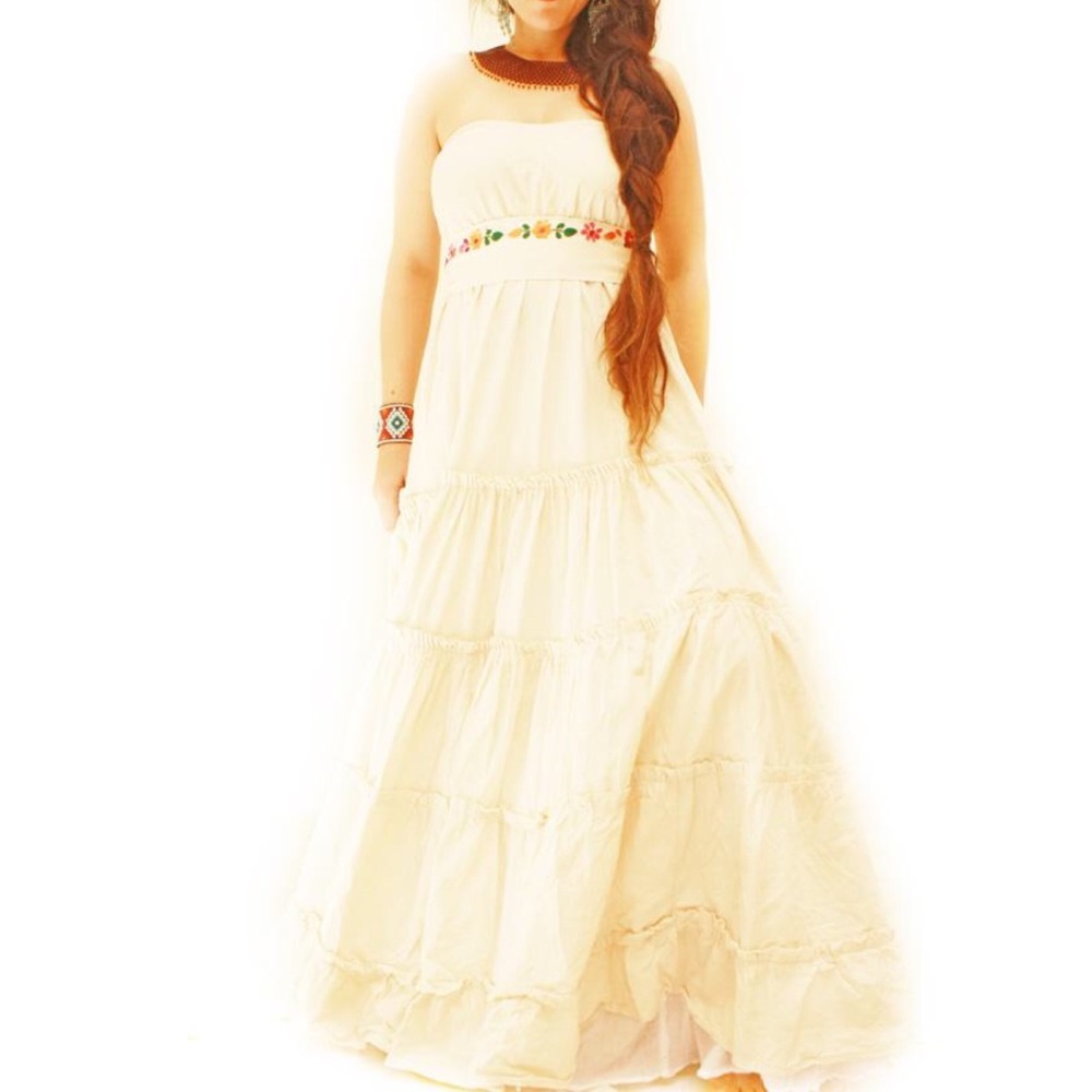 Mexican Dress Bohemian Chic Layered Romantic Mexico vintage Style